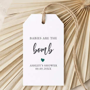 Any Colour Babies are the Bomb Tag, Baby Shower Gift Tags