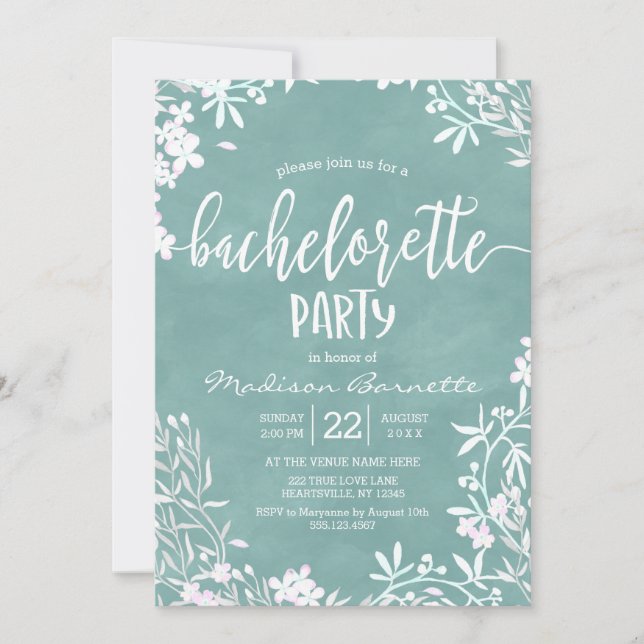 Any Colour Background Bachelorette Party Invitatio Invitation (Front)