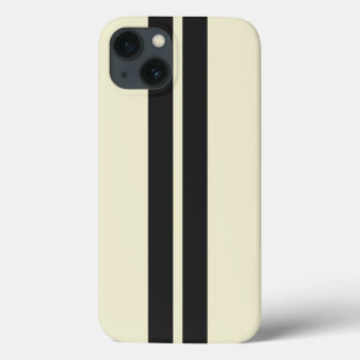 Any Colour Background & Black Car Racing Stripes iPhone 13 Case