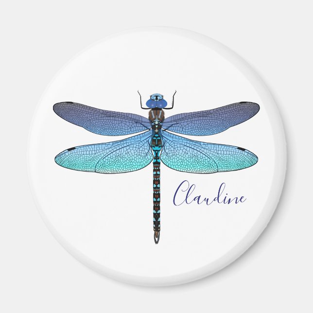 Any Colour Background Dragonfly Magnet (Front)