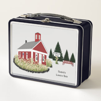 Any Colour Background One Room Schoolhouse Metal Lunch Box