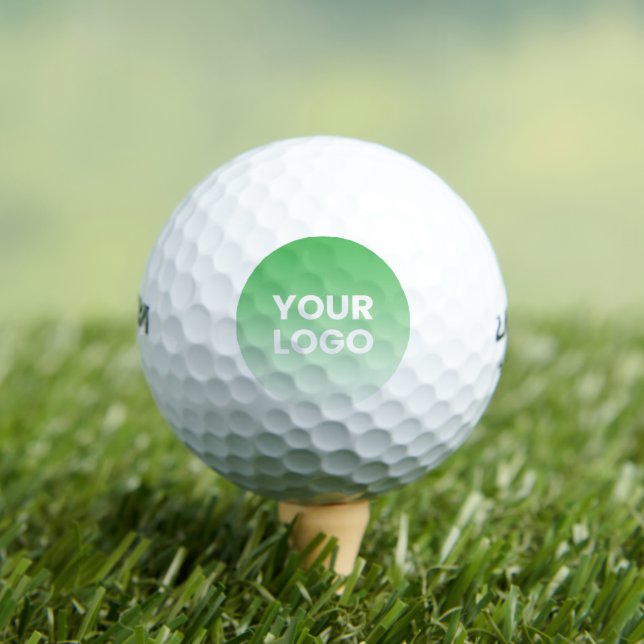Any Colour Background | White Gradient & Your Logo Golf Balls (Insitu Tee)