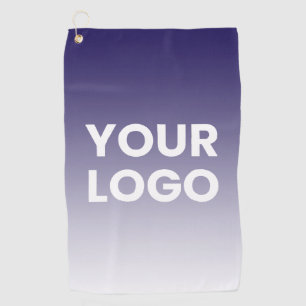 Any Colour Background White Gradient & Your Logo Golf Towel