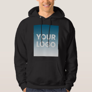 Any Colour Background   White Gradient & Your Logo Hoodie