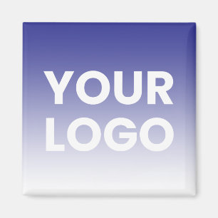 Any Colour Background   White Gradient & Your Logo Magnet