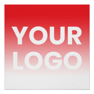 Any Colour Background   White Gradient & Your Logo Poster
