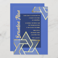 Any Colour Bar Mitzvah Large Gold Star of David
