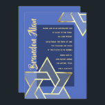 Any Colour Bar Mitzvah Large Gold Star of David Invitation<br><div class="desc">Bar Mitzvah and Bat Mitzvah invitation sets designed by Umua. Printed and shipped by Zazzle or its partners.</div>