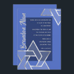 Any Colour Bar Mitzvah Large Silver Star of David Invitation<br><div class="desc">Bar Mitzvah and Bat Mitzvah invitation sets designed by Umua. Printed and shipped by Zazzle or its partners.</div>