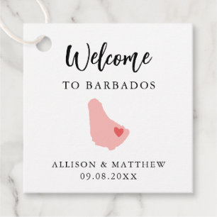 Any Colour Barbados Wedding Welcome Bag Favour Tags