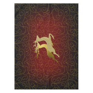 Any Colour Black Ombre Two Gold Reindeer Holiday Tablecloth