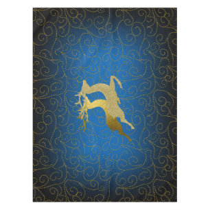 Any Colour Black Ombre Two Gold Reindeer Holiday Tablecloth