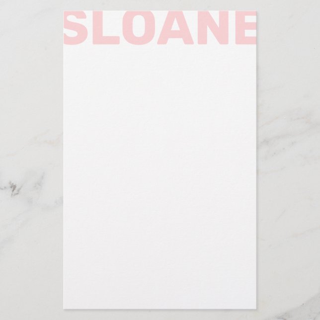 Any Colour Block Name Personalised Stationery (Front)