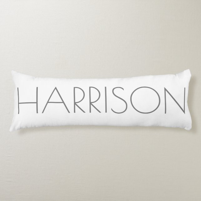 Any Colour - Block Personalised Name Throw Pillow (Front)