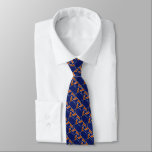 Any Colour Blue and Orange Star of David Pattern Tie<br><div class="desc">Designs by Umua. Printed and shipped by Zazzle or their partners.</div>