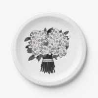 Any Colour* Bouquet of Skull Roses Black & White