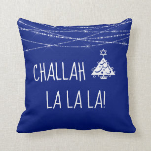Any Colour Challah La La La Christmas Hanukkah Cushion