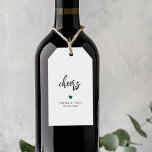 Any Colour Cheers Tag, Wedding Wine or Champagne Gift Tags<br><div class="desc">These are the perfect little gift tags. You may edit the colours for any part of this design. To change colours,  click personalise and then "edit using the design tool." Select the element you wish to edit,  then use the tools to make the changes.</div>