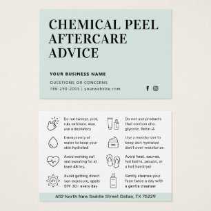 Any Colour Chemical Peel Aftercare Instruction Car