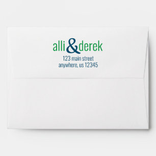 Any Colour - Couples Block Personalised Envelopes