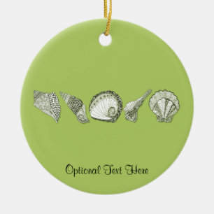 Any Colour Customisable Seashells Ceramic Ornament