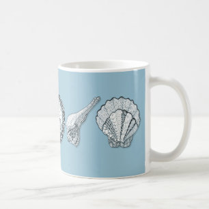 Any Colour Customisable Seashells Coffee Mug