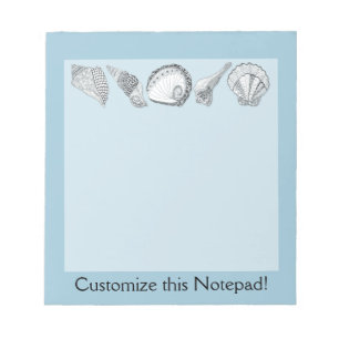 Any Colour Customisable Seashells Notepad