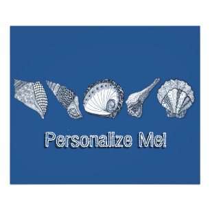 Any Colour Customisable Seashells Photo Print