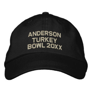 Any Colour Embroidered Turkey Bowl Hat
