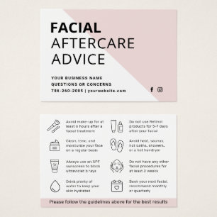Any Colour Facial Aftercare Advice Instruction Car