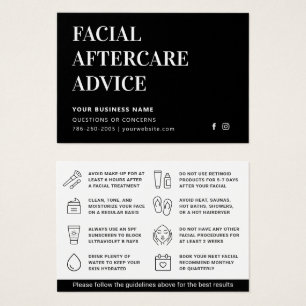 Any Colour Facial Aftercare Advice Instruction Car