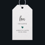 Any Colour Fan of Love, Hand Fan Favour, Wedding Gift Tags<br><div class="desc">These are the perfect little gift tags. You may edit the colours for any part of this design. To change colours,  click personalise and then "edit using the design tool." Select the element you wish to edit,  then use the tools to make the changes.</div>