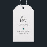 Any Colour Fan of Love, Hand Fan Favour, Wedding Gift Tags<br><div class="desc">These are the perfect little gift tags. You may edit the colours for any part of this design. To change colours,  click personalise and then "edit using the design tool." Select the element you wish to edit,  then use the tools to make the changes.</div>