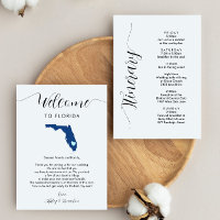 Any Colour Florida Wedding Welcome Letter Itinerar