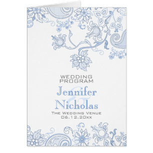 Any Colour Flowers and Foliage Lacy Wedding Progra