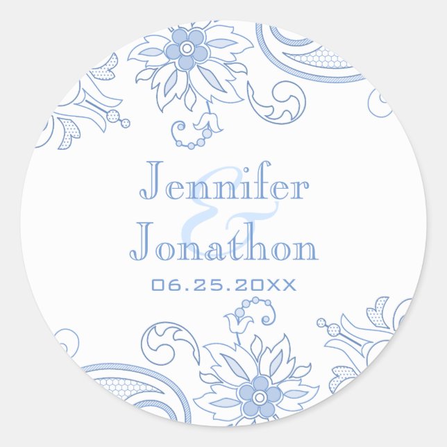Any Colour Flowers & Foliage Doodle Envelope Seal (Front)