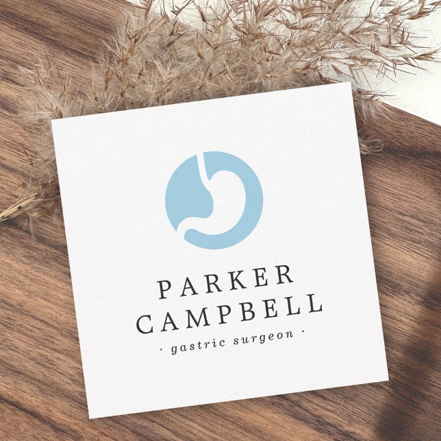 Any colour gastric logo modern minimalist square business card (Creator Uploaded)