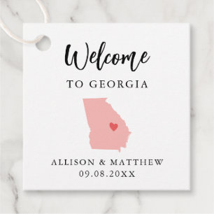 Any Colour Georgia Wedding Welcome Bag Favour Tags