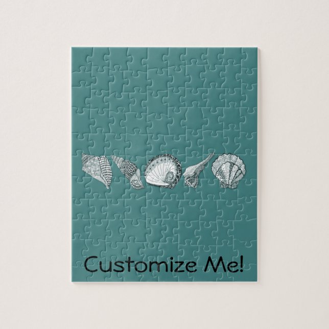Any Colour Hand Drawn Seashell Collection Jigsaw Puzzle (Vertical)