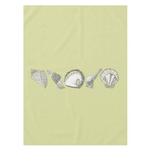 Any Colour Hand Drawn Seashell Collection Tablecloth