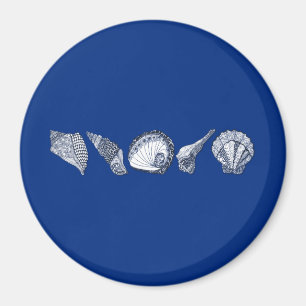 Any Colour Hand Drawn Seashells Magnet