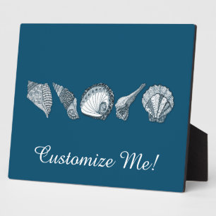 Any Colour Hand Drawn Seashells Plaque