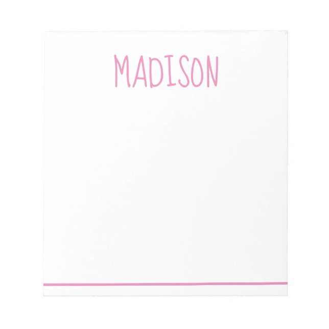 Any Colour - Handwritten Name Personalised Notepad (Front)
