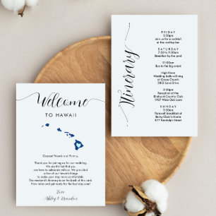 Any Colour Hawaii Wedding Welcome Letter Itinerary