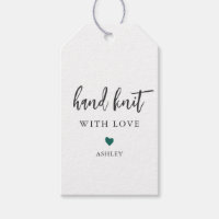 Any Colour Heart Hand Knit with Love, Handmade