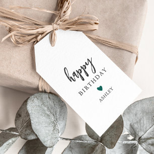 Any Colour Heart Happy Birthday Gift Tags, Birthda Tags