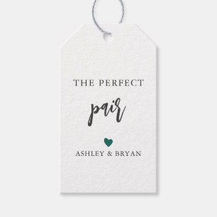 Any Colour Heart The Perfect Pair Tag, Chopstick Gift Tags