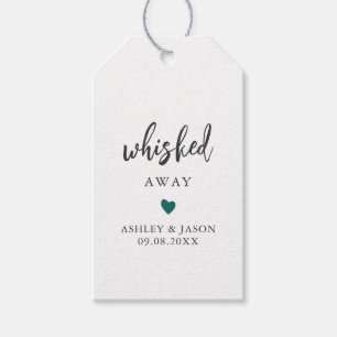 Any Colour Heart Whisked Away, Whisk Favour, Weddi Gift Tags