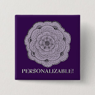 Any Colour Lace Look Crochet Doily Flower 15 Cm Square Badge