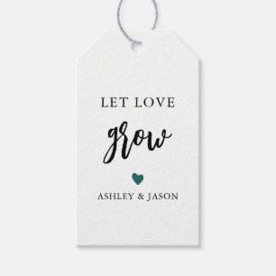 Any Colour Let Love Grow, Plant Gift Tag, Wedding Tags